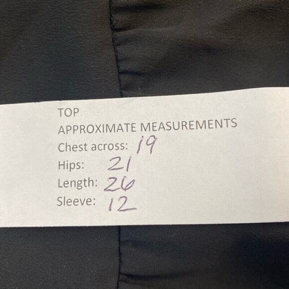 Halogen Top Womens XS Black Bell Sleeve Scoop Neck Keyhole Career Casual X-Small - Picture 9 of 9